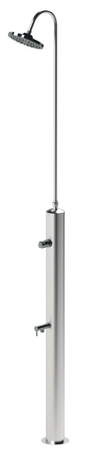 Doccia da Giardino con Rubinetto Chiusura Manuale Doccia e Lavapiedi Minijet-R Inox Anodizzato