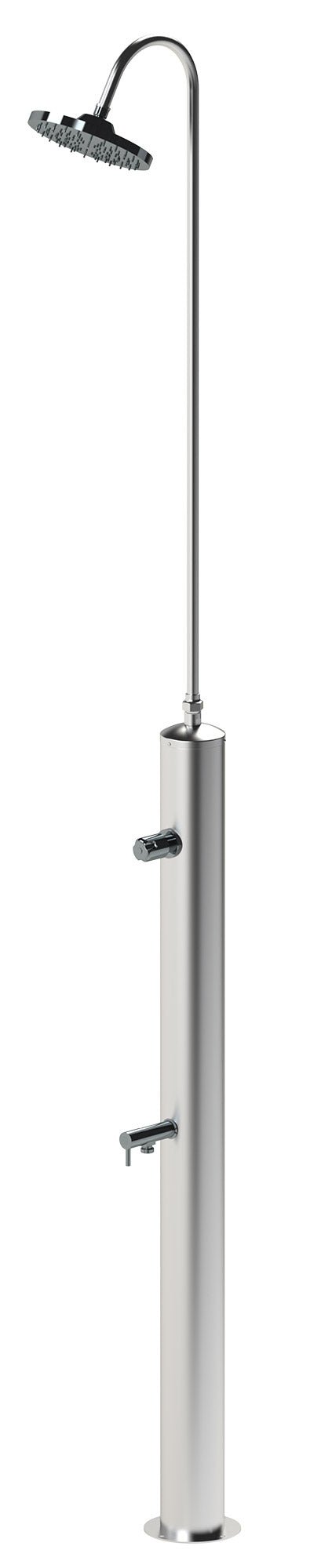 online Doccia da Giardino con Rubinetto Chiusura Manuale Doccia e Lavapiedi Minijet-R Inox Anodizzato