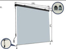 Tenda da Sole Avvolgibile Manuale 120x250 cm in Alluminio e Poliestere Charleston Beige