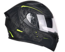Casco Integrale per Scooter Visiera Lunga CGM Indian 316S Giallo Fluo Opaco Varie Misure