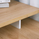 Scrivania Angolare con Libreria 140x117x76 cm con Armadietto e Cassetto color Legno e Bianco   