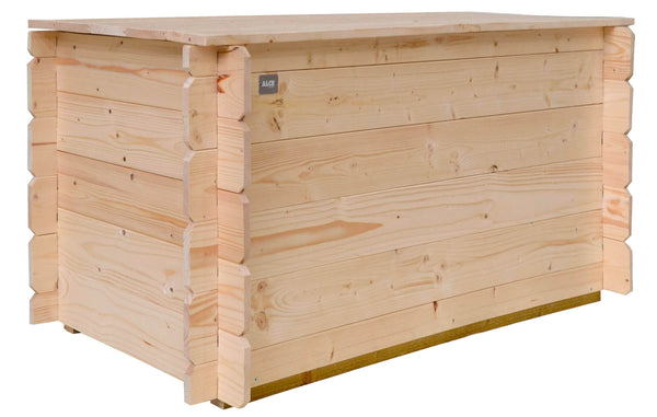 prezzo Coffre d'extérieur coffre 130x60xh56 cm Jupiter en bois de sapin naturel