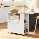 Carrello da Cucina con Armadietto e Ripiani Scaffale Portaspezie 75x40x80,5 cm color Rovere e Bianco  