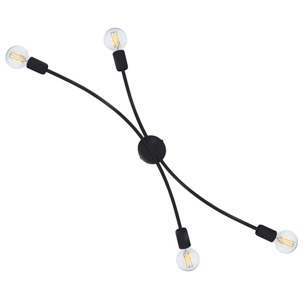 acquista Plafonnier 4xE27 Noir Peint E-Energy Daniela