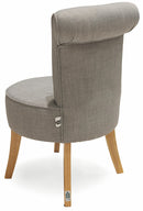 Sedia Imbottita in Tessuto Gambe in Legno Soriani Grigia