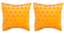Set 2 Cuscini Decorativi 43x43x6 cm in Poliestere VdE Tivoli 1996 Furry Giallo Ocra