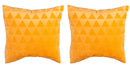 Set 2 Cuscini Decorativi 43x43x6 cm in Poliestere VdE Tivoli 1996 Furry Giallo Ocra
