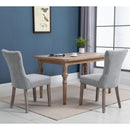 Set 2 Sedie Imbottite 45x66x92,5 cm in Tessuto  Grigie