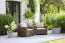 Set 2 Poltrone da Giardino 83x68x71,5h cm Keter California Cappuccino