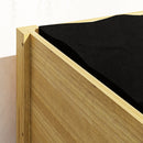 Fioriera Rettangolare 110x50x80 cm da 118L con 2 Fori di Drenaggio e Pareti Trasparenti in Legno di Abete  