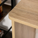 Scrivania Moderna in Legno con Scaffale a 3 Ripiani 100x44x74 cm in Truciolato Bianco e Quercia