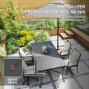 Base per Ombrellone Quadrata 44x44x30 cm da 14.5 kg  in HDPE e Cemento Nero   