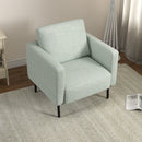 Poltrona 79x76x65 cm in Tessuto Effetto Lino Traspirante Grigio