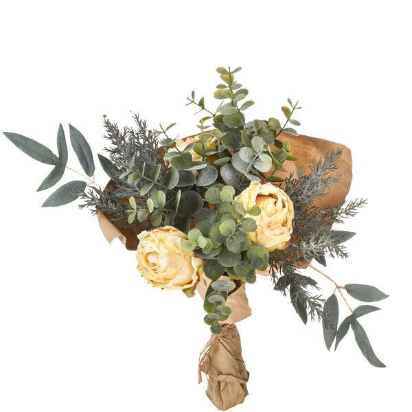 prezzo Set 4 Bouquet Artificiel Romantique avec Roses Hauteur 30 cm