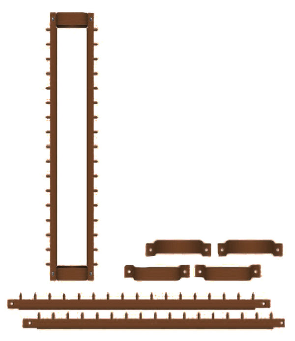 acquista Système Antivol avec Pointes en Acier pour Downpipes Carrés Tuyaux Externes 80x80 mm Marron