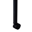 Voliera Gabbia per Uccelli con Ruote in Metallo Nero 47.5x37x153 cm 