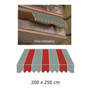 Tenda da Sole a Caduta 2x2,5m Tessuto in Poliestere Disegno P3011