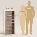 Scaffale Porta CD a 6 Ripiani Regolabili 58x24x126,3 cm per 360 CD e 185 DVD in Melamina Color Legno      