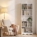 Libreria Moderna a 6 Ripiani 60x23,6x170 cm con Divisori in Pannello Truciolare Bianco      