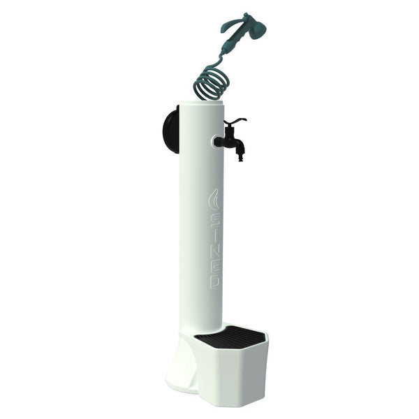 Fontana da Giardino con Rubinetto Secchiello e Tubo Flessibile a Scomparsa Sined Tritone Pro Bianco sconto