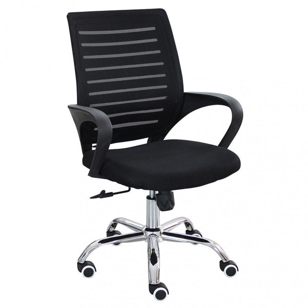 Fauteuil de bureau Lucy 56x58x94/104 h cm en polyuréthane noir prezzo