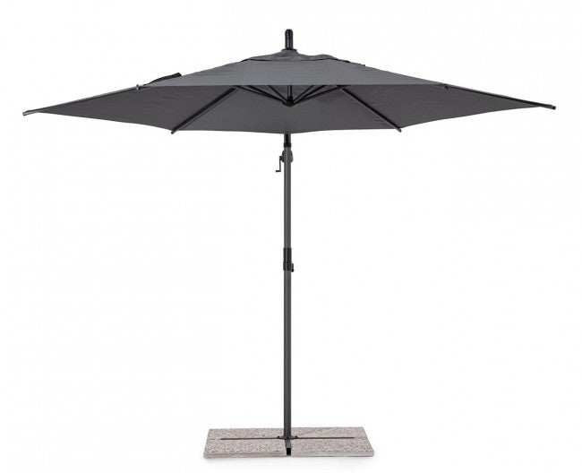 Ombrellone da Giardino Decentrato Ø3x2,48h m Tropea Antracite e Grigio Scuro 