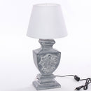 Lampada da Tavolo 15x11xH40 cm in MDF Design Classico Grigio