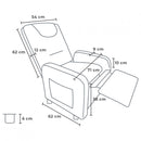 Poltrona Relax Reclinabile Manuale 62x71x100 cm in Tessuto Nero