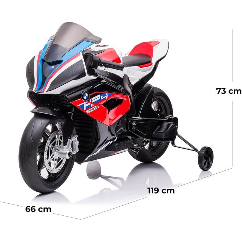 Moto Elettrica per Bambini 12V con Licenza BMW HP4 Race Rosso