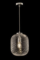 Lampada pendente Pendant in Metallo Dunas Cromo