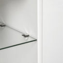 Credenza 4 Ripiani 3 Ante 70x24,3x132 cm in Legno Bianco