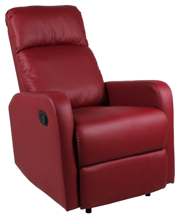 online Fauteuil relax manuel en similicuir bordeaux Vandi