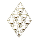 Portacandele in metallo oro 9p cm 62x92x18,7