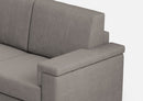 Divano Angolare 5 Posti 246x246x85 cm Marrak in Tessuto Grigio