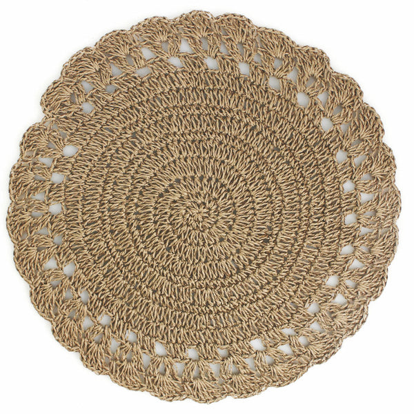 prezzo Set de 6 Sets de Table Ronds Non Tissé Villa d'Este Crochet Mud
