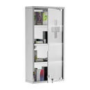 Armadietto per Medicinali Quattro Ripiani in Acciaio Inox 30x12x60 cm 