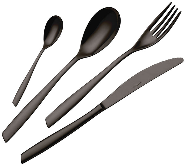 sconto Ménagère de Service 24 Pièces en Acier 18/10 PVD Eme Eleven Noir