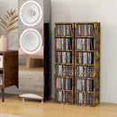 Set 2 Pezzi Mobile Libreria Porta CD 21x19.2x88,3 cm Marrone    