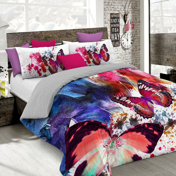 Housse de couette double avec impression sur le sac et taies d'oreiller Kio644 online