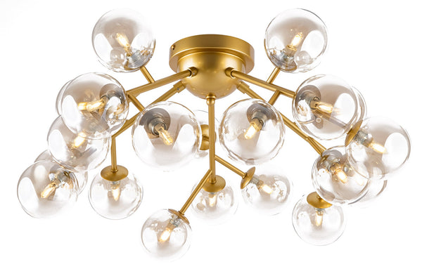 sconto Plafonnier moderne en métal doré Dallas