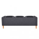 Divano 3 Posti Ramsey 180x73x82 h cm in Tessuto Grigio scuro