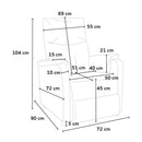 Poltrona Relax Reclinabile Manuale 75x95x103 cm in Similpelle Marrone Scuro