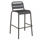 Sgabello Alto Vega 50x51x95 h cm in Acciaio Grigio