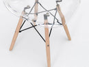 Set 4 Sedie 46x47x82 cm in Legno e Policarbonato Trasparente