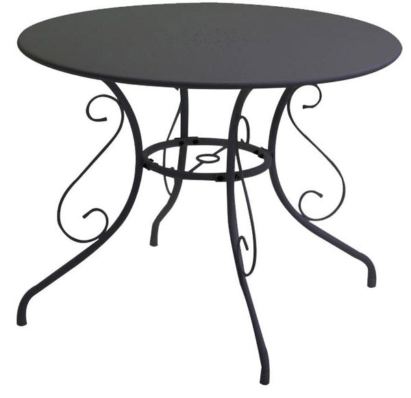 Table de Jardin Ronde Ø95cm en Métal Old Anthracite Adami sconto