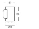 Applique da Esterno a LED 10W+10W 4000K Sovil Corten