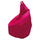 Fauteuil poire confortable en nylon fadi fuchsia