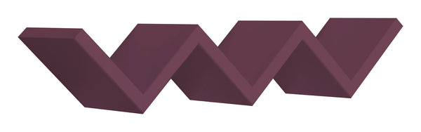 Etagère murale bibliothèque Zigzag 56x15,5 cm en bois fibre de foudre violet aubergine sconto
