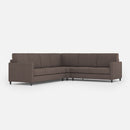 Divano Angolare 6 Posti 281x241x85 cm Karay in Tessuto Talpa
