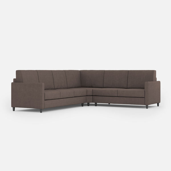 sconto Canapé d'angle Karay 6 places 281x221x85 cm en tissu taupe
